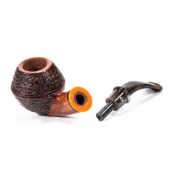 Pipe Santambrogio Rusticated Bent Rhodesian