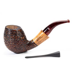 Pipa in Radica Santambrogio Rusticata Bent