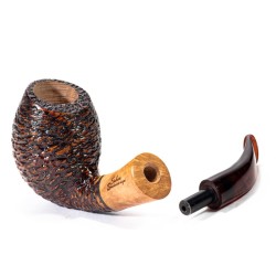Pipa in Radica Santambrogio Rusticata Bent