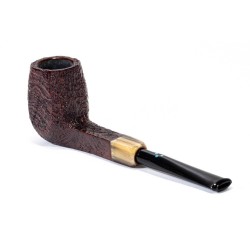 Briar Pipe Sasieni 4 Dot Walnut Ruff Sandblasted Square Panel