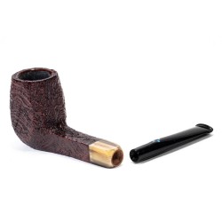 Briar Pipe Sasieni 4 Dot Walnut Ruff Sandblasted Square Panel