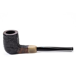 Briar Pipe Sasieni 4 Dot Dark Ruff Sandblasted Square Panel