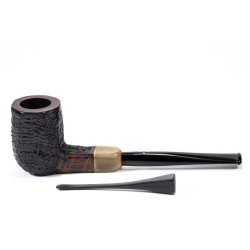 Briar Pipe Sasieni 4 Dot Dark Ruff Sandblasted Square Panel