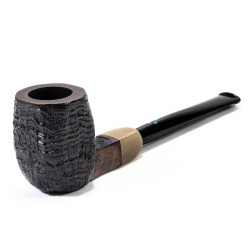 Briar Pipe Sasieni 4 Dot Dark Ruff Sandblasted Square Panel