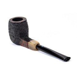 Briar Pipe Sasieni 4 Dot Dark Ruff Sandblasted Square Panel