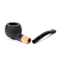 Briar Pipe Sasieni 4 Dot Dark Ruff Sandblasted Prince