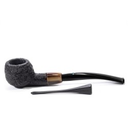 Pipa Sasieni 4 Dot Dark Ruff Sabbiata Prince