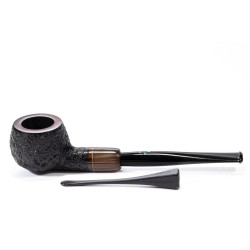 Briar Pipe Sasieni 4 Dot Dark Ruff Sandblasted Prince