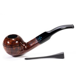 Pipa Sasieni 4 Dot Walnut Liscia Bent Rhodesian