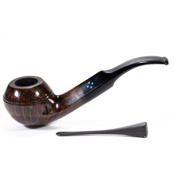Pipa Sasieni 4 Dot Walnut Liscia Bent Rhodesian