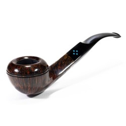 Pipa Sasieni 4 Dot Walnut Liscia Bent Rhodesian