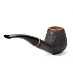 Briar Pipe Castoldi Sandblasted Bent Brandy