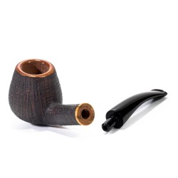 Briar Pipe Castoldi Sandblasted Bent Apple