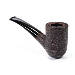 Briar Pipe Castoldi Sandblasted Bent Brandy