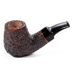 Briar Pipe Radice Rind Reverse Rusticated Bent Billiard