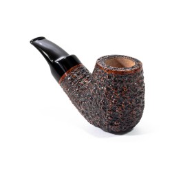 Briar Pipe Radice Rind Reverse Rusticated Bent Billiard