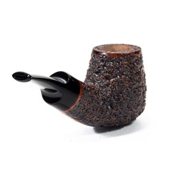 Briar Pipe Radice Rind Reverse Rusticated Bent Billiard