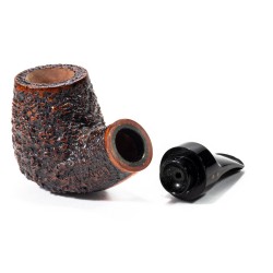Pipa Radice Rind Reverse Rusticata Bent Billiard