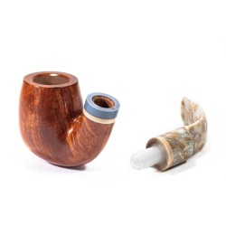 Pipa Savinelli Sasso Liscia 614 Bent Billiard