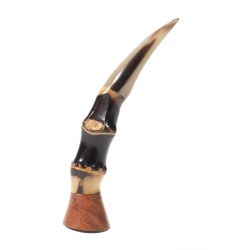 Pipe Tamper in Briar Bamboo And Horn