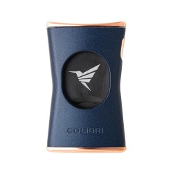 Cigar Cutter Colibri Slim Navy Blue & Golden Rose