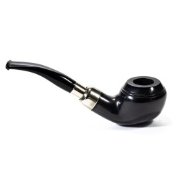 Pipe Lubinski Opus One Black Spigot Smooth Bent Rhodesian