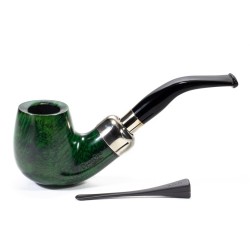 Pipe Lubinski Opus One Green Spigot Smooth Bent Billiard LU 2613