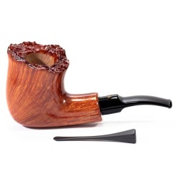Pipa in Radica Winslow Crown Collector Liscia Bent Billiard