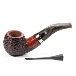 Pipe Santambrogio Rusticated Bent Apple SA 2677 | Buy Now