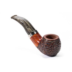 Pipe Santambrogio Rusticated Bent Apple SA 2677 | Buy Now