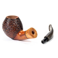 Pipe Santambrogio Rusticated Bent Apple SA 2684 | Buy Now