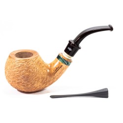 Pipe Santambrogio Rusticated Natural Bent Apple SA 2672 | Buy Now