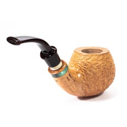 Pipe Santambrogio Rusticated Natural Bent Apple SA 2672 | Buy Now