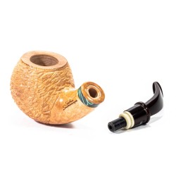 Pipe Santambrogio Rusticated Natural Bent Apple SA 2672 | Buy Now
