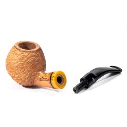 Pipe Santambrogio Rusticated Natural Bent Apple SA 2673 | Buy Now