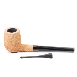 Pipa in Radica Tristan Handmade Rusticata Naturale Billiard