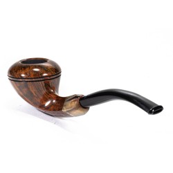 Pipa Sasieni 4 Dot Walnut Liscia Bent Rhodesian