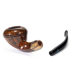 Pipa Sasieni 4 Dot Walnut Liscia Bent Rhodesian