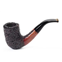Pipa Mastro Geppetto Rusticata Bent Billiard