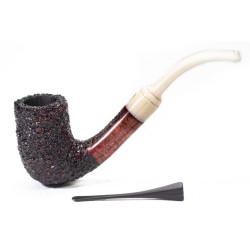 Pipe Mastro Geppetto Rusticated Bent Billiard