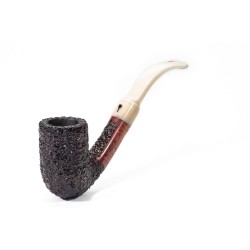 Pipa Mastro Geppetto Rusticata Bent Billiard