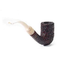 Pipa Mastro Geppetto Rusticata Bent Billiard