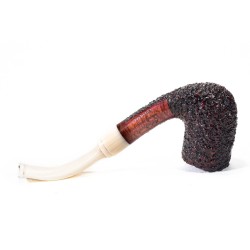 Pipa Mastro Geppetto Rusticata Bent Billiard