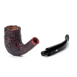 Pipa Mastro Geppetto Rusticata Bent Billiard