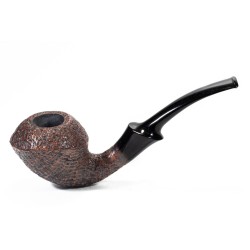 Briar Pipe C-Pipe Group 16 Sandblasted Bent Rhodesian CP 2602