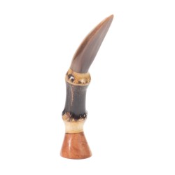 Pipe Tamper in Briar Bamboo And Horn