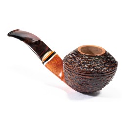 Pipa Santambrogio Rusticata Bent Rhodesian SA 25148 | Pipeonline