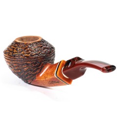 Pipe Santambrogio Rusticated Bent Rhodesian SA 25148 | Buy Now