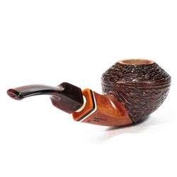 Pipa Santambrogio Rusticata Bent Rhodesian SA 25148 | Pipeonline