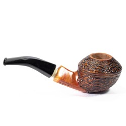 Pipa Santambrogio Rusticata Bent Rhodesian SA 25147 | Pipeonline